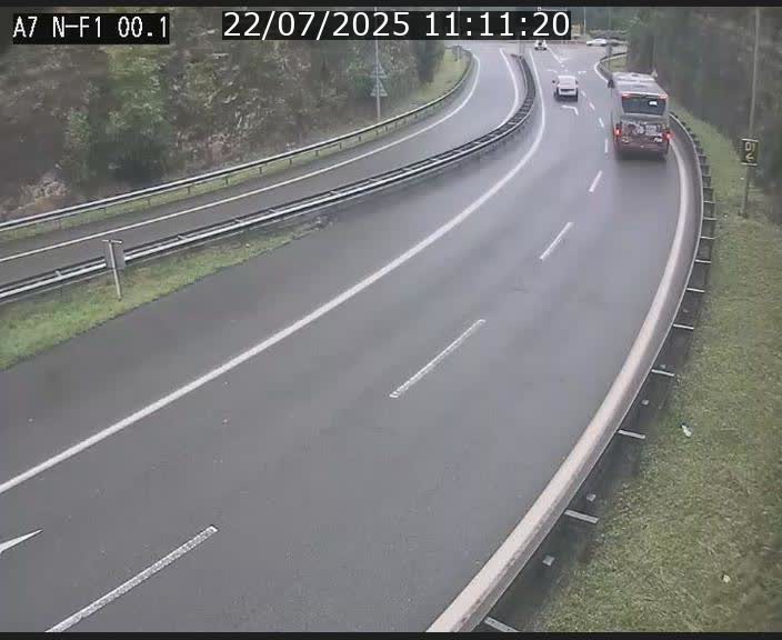 Webcam autoroute Luxembourg A7 située dans la sortie 1 Waldhof, vers la N11, avant le Tunnel Stafelter
