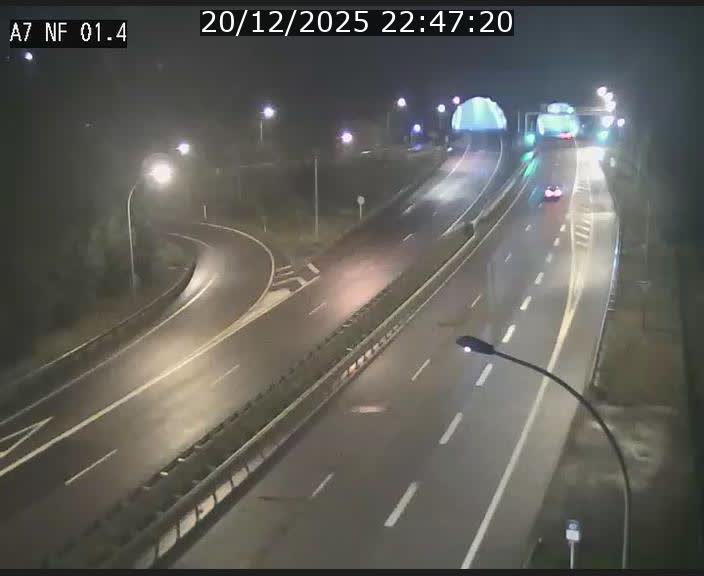 Caméra autoroute Luxembourg A7 - Echangeur Waldhaff - direction Tunnel Stafelter
