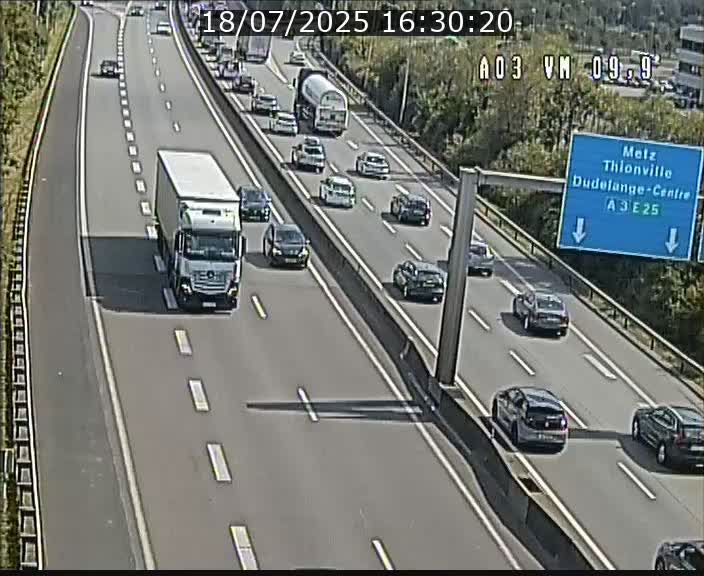 Webcam Autoroute à la Croix de Bettembourg - A3 - BK 9.9 - direction France