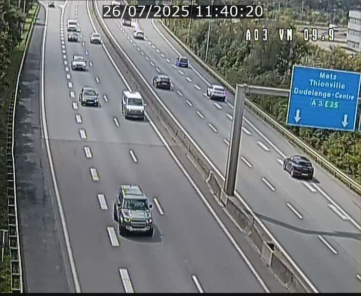 Webcam Autoroute à la Croix de Bettembourg - A3 - BK 9.9 - direction France