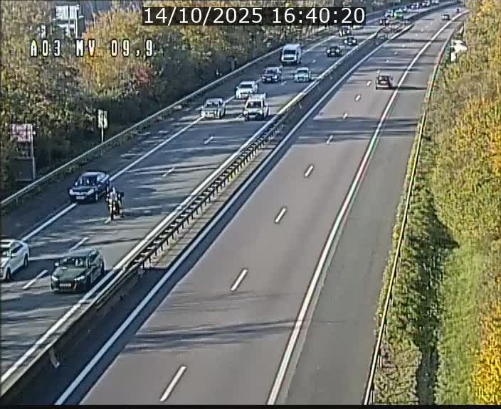Webcam Autoroute à la Croix de Bettembourg - A3 - BK 9.9 - direction Luxembourg-Ville