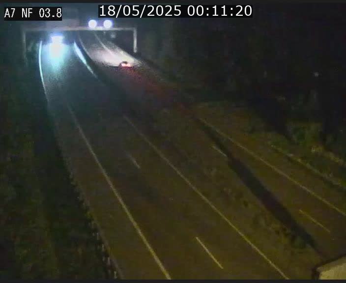 Webcam autoroute A7 au Luxembourg à la sortie du Tunnel Stafelter vers le Nord