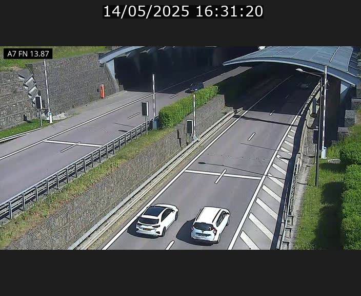 Caméra trafic Luxembourg - A7, Tunnel Gousselerbierg, entrée nord, direction Lorentzweiler