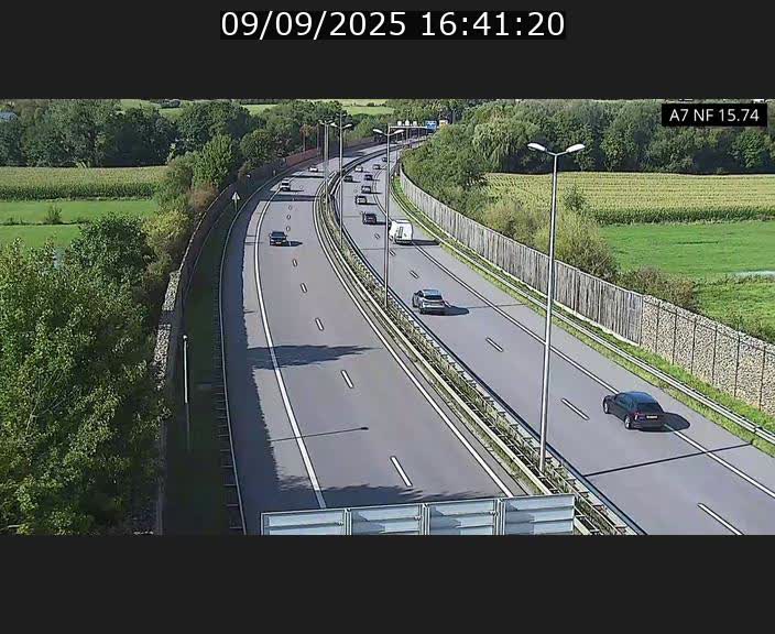 Caméra trafic Luxembourg - A7, Tunnel Mersch, entrée nord, direction Lorentzweiler