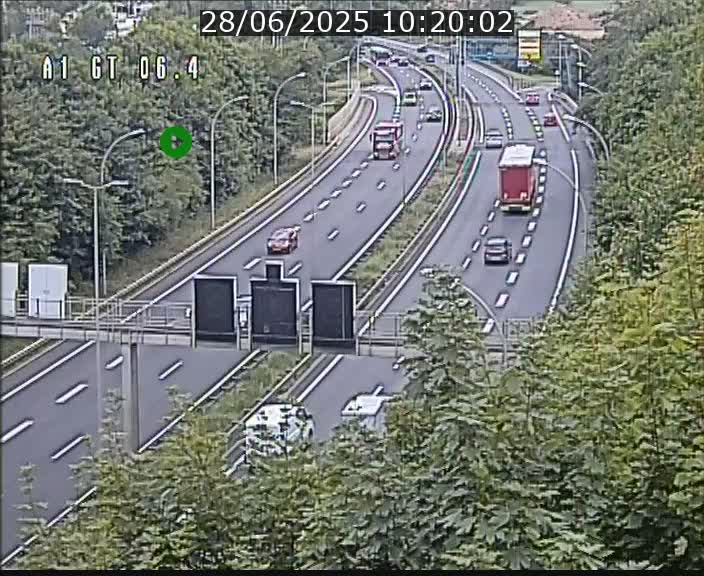 Traffic live webcam Luxembourg Hamm - A1 direction Sandweiler - BK 6.4