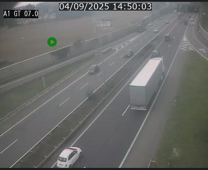 Traffic live webcam Luxembourg Cents - A1 direction Kirchberg - BK 7