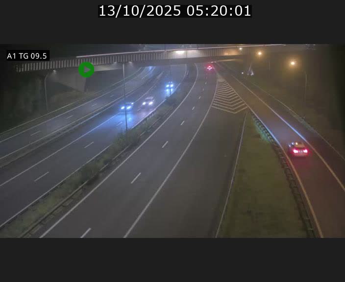 Traffic live webcam Luxembourg Jonction Grünewald - A1 direction Luxembourg-ville - BK 9.5