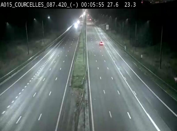 Webcam autoroute Belgique - Viesville - E42 direction Mons - BK 84.35