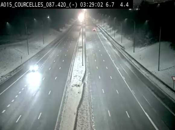 Webcam autoroute Belgique - Viesville - E42 direction Mons - BK 84.35