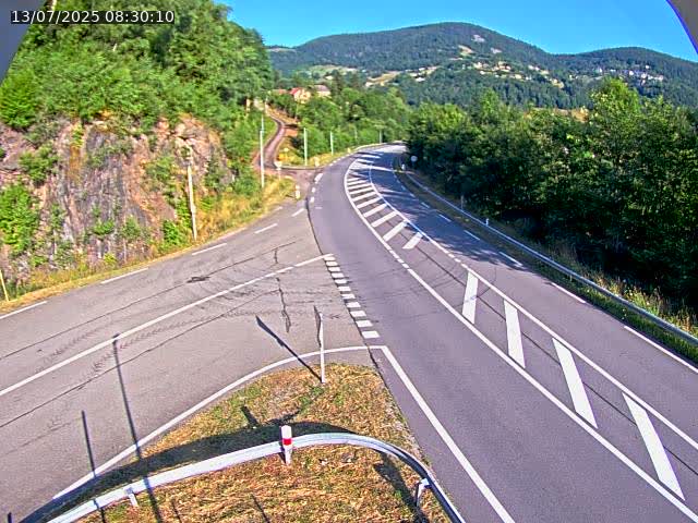 Caméra autoroute France - N66, col du Bussang direction Remiremont
