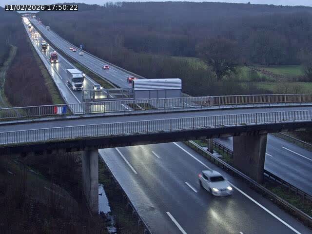 Caméra autoroute France - A31, Zoufftgen direction Luxembourg-ville, à la frontière entre la France et le Luxembourg