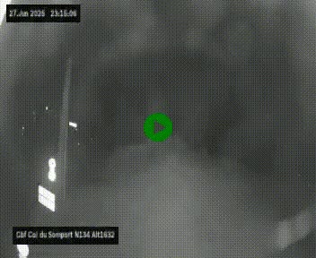 Webcam au col du Somport, côté français, sur la N134, dans les Pyrénées, en direction de l'Espagne, à 1632 mètres d'altitude