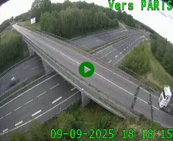 Clone of Caméra routière sur l'autoroute A20 au nord de Limoges, à la jonction avec la N520. Vue orientée vers Paris