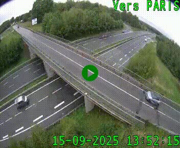 Clone of Caméra routière sur l'autoroute A20 au nord de Limoges, à la jonction avec la N520. Vue orientée vers Paris