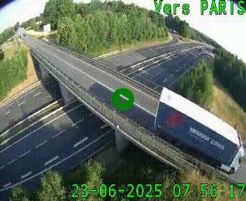 Clone of Caméra routière sur l'autoroute A20 au nord de Limoges, à la jonction avec la N520. Vue orientée vers Paris