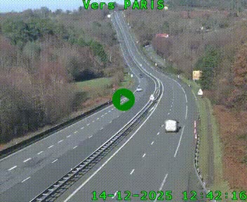 Caméra routière sur l'autoroute A20 à Bessines-sur-Gartempe. Vue orientée vers Paris