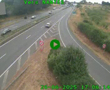 Webcam N147 au nord de Poitiers et à la jonction avec la A10