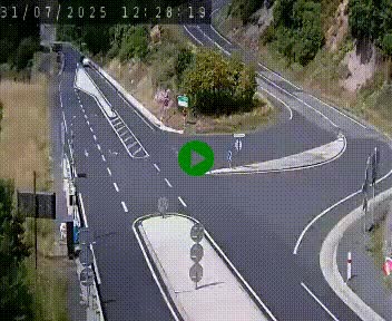 Webcam routière sur la N122 au niveau du Tunnel du Lioran. Vue de l'entrée côté Aurillac.