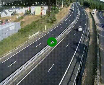 Caméra autoroute A75 à hauteur du col du rocher blanc en direction de Montpellier