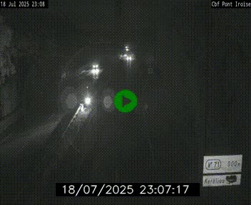 Webcam sur la N165 après le Pont de l'Iroise, à l'entrée de Brest