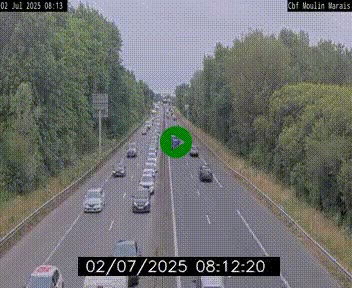 Webcam sur le périphérique de Nantes (N844) entre la Porte de Saint-Luce et la Porte d'Anjou, à l'est de la ville