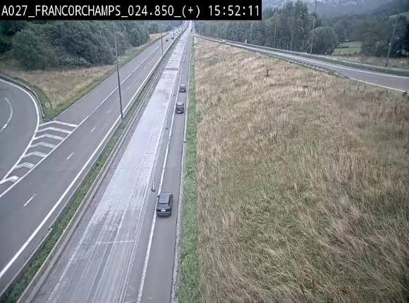 Caméra autoroutière à proximité du circuit de Spa-Francorchamps à Stavelot sur l'A27/E42