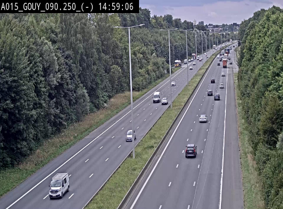 Webcam autoroute Belgique - Gouy-lez-piéton - E42 - BK 90.3