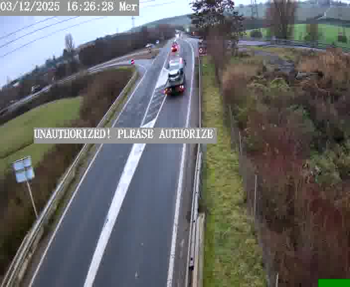 Point de vue trafic déployé sur D181a (France) à Sainte Marie aux Chênes, regardant vers Homecourt, aidant conducteurs et services à anticiper les flux.