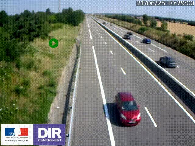 Webcam sur le contournement de Valence, sur la Nationale 7, à la jonction avec la N532, caméra orientée vers Grenoble