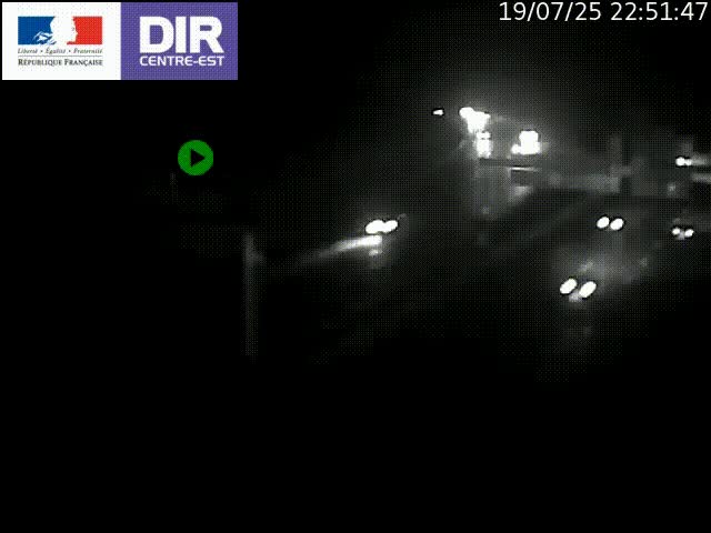 Caméra de circulation routière sur le boulevard périphérique Laurent Bonnevay de Lyon (D383) à hauteur de Bron, avant la jonction avec l'A43. Vue orientée vers l'échangeur