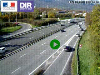 Webcam sur la Nationale 201 à hauteur de la sortie Chambéry-Nord, avant à la jonction entre l'A41 et l'A43, en direction de Lyon