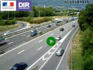 Webcam sur la Nationale 201 à hauteur de la sortie Chambéry-Nord, avant à la jonction entre l'A41 et l'A43, en direction de Lyon