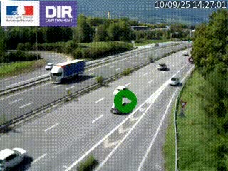 Webcam sur la Nationale 201 à hauteur de la sortie Chambéry-Nord, avant à la jonction entre l'A41 et l'A43, en direction de Lyon