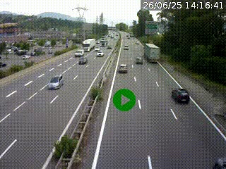 Caméra routière à hauteur des centres commerciaux et de la sortie 14 en direction d'Albertville