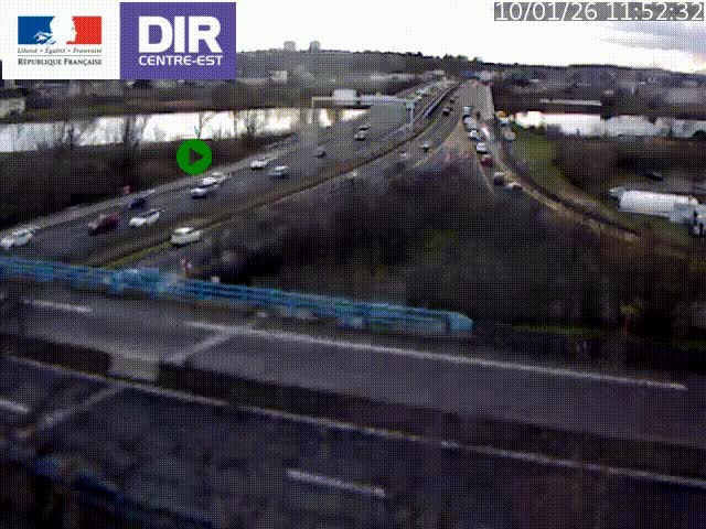 Clone of Caméra de circulation sur A7 à Lyon Perrache vers Marseille, le long du Rhône