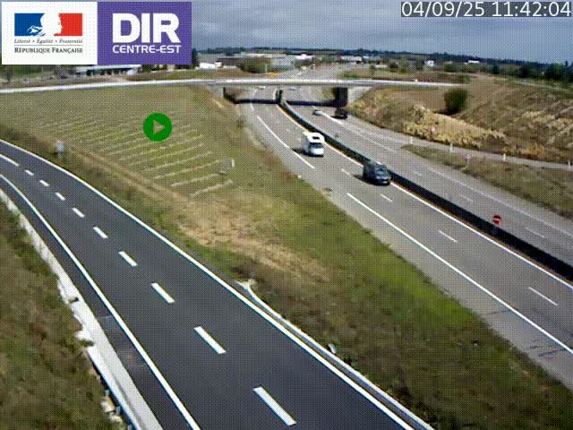Webcam sur le contournement de Valence, sur la Nationale 7, caméra orientée vers Lyon