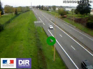 Webcam à Mably, à proximité de Roanne en direction de Moulins sur la N7