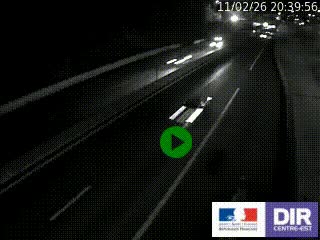 Caméra autoroutière sur l'A47 à hauteur de Givors, a proximité de Lyon. La webcam est orientée vers Lyon