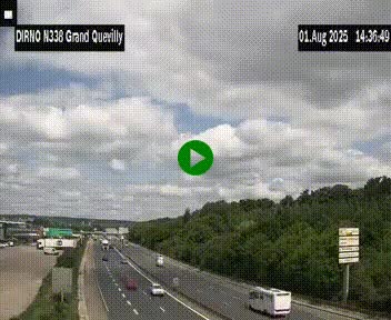 Webcam routière sur N338 à hauteur de Grand-Quevilly en périphérie de Rouen. Vue orientée vers Rouen