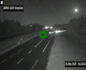 Webcam autoroute A150 à hauteur de La Vaupalière en périphérie de Rouen. Vue orientée vers Rouen