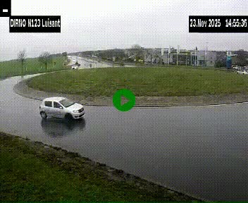 Webcam en périphérie de Chartres sur la N123, à hauteur de Luisant. Vue orientée vers Chartres