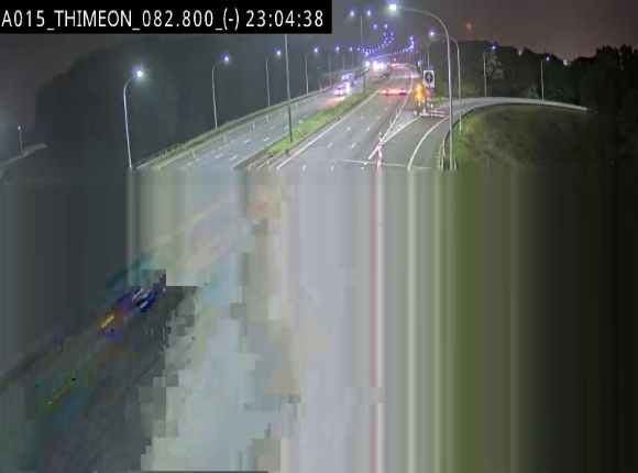 Caméra trafic Belgique - Thiméon - E42, jonction avec A54 (E420) direction La Louvière/Charleroi - BK 82.82