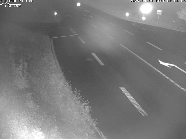 Webcam sur la RD164 à Tilleux. Vue orientée vers Neufchâteau