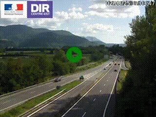 Caméra trafic à Meylan sur la Rocade-Sud de Grenoble en direction d'Aix-en-Provence