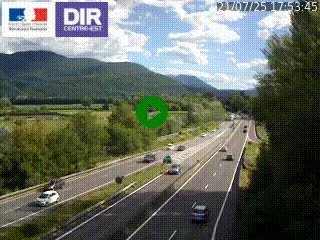 Caméra trafic à Meylan sur la Rocade-Sud de Grenoble en direction d'Aix-en-Provence