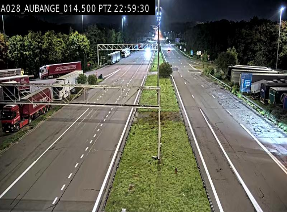 Webcam autoroute Belgique - Aubange - A28 direction Arlon - BK 14