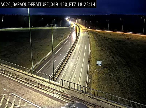 Webcam à la Baraque de Fraiture à la jonction entre l'E25 et la N89 à hauteur de Vielsalm