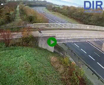 Webcam sur A84 à hauteur de Pont-Farcy, au niveau du pont autoroutier sur la Vire, au sud de Saint-Lô
