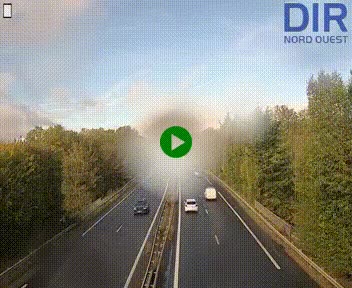 Webcam sur le périphérique de Caen (N814) à l'est de la ville, à Mondeville hauteur de la sortie 2, Presqu'île-Rives de l'Orne, au bout de l'autoroute A13