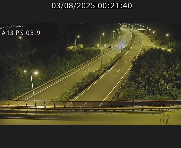 Traffic live webcam Luxembourg Ehlerange - A13 direction Esch-sur-Alzette - BK 6.8